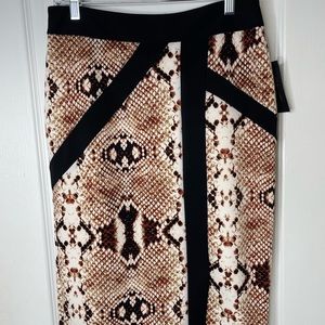 Worthington Snake Print Ponte Skirt NWT